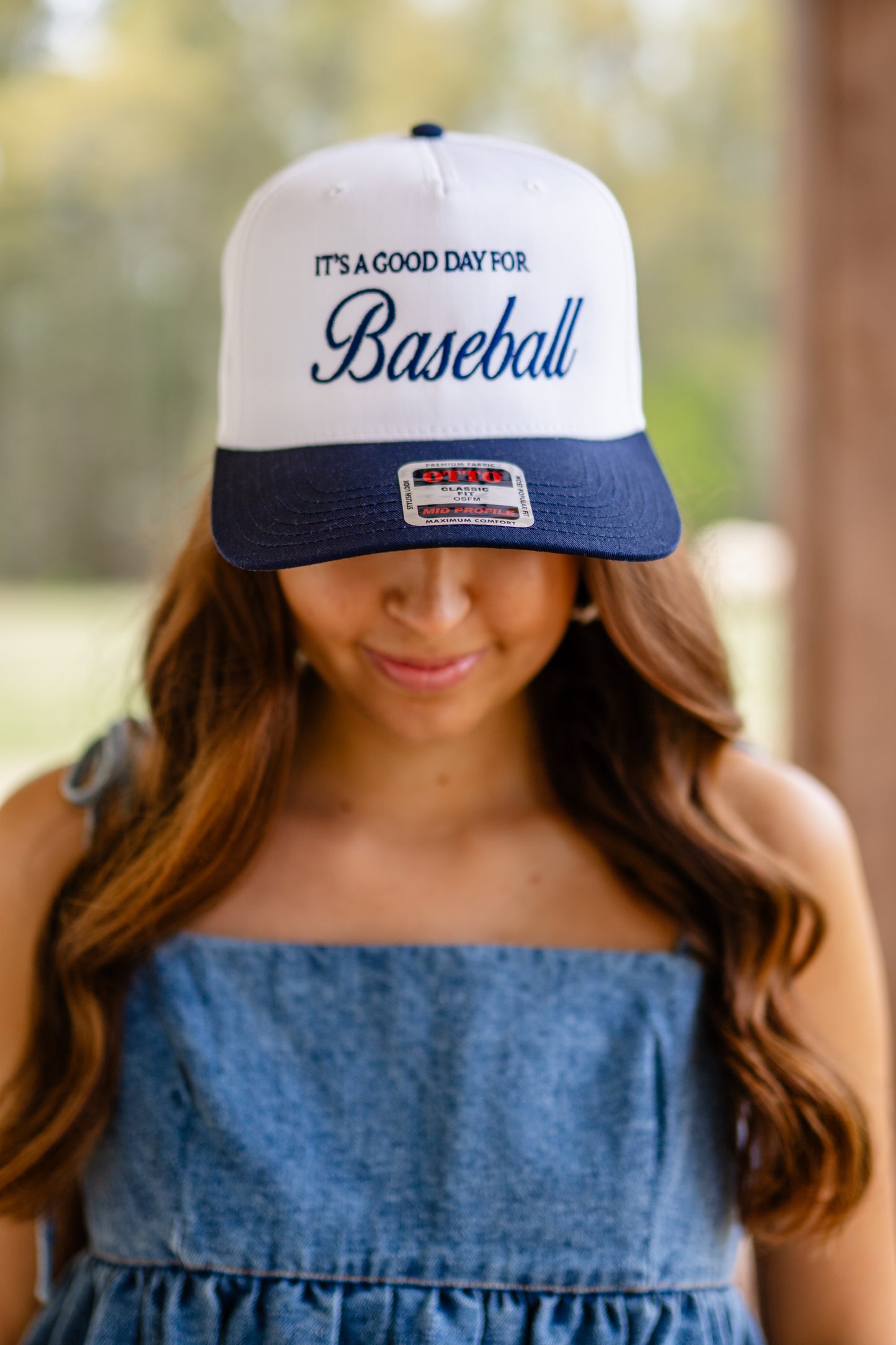 Navy & White It’s a Good Day for Baseball Cap