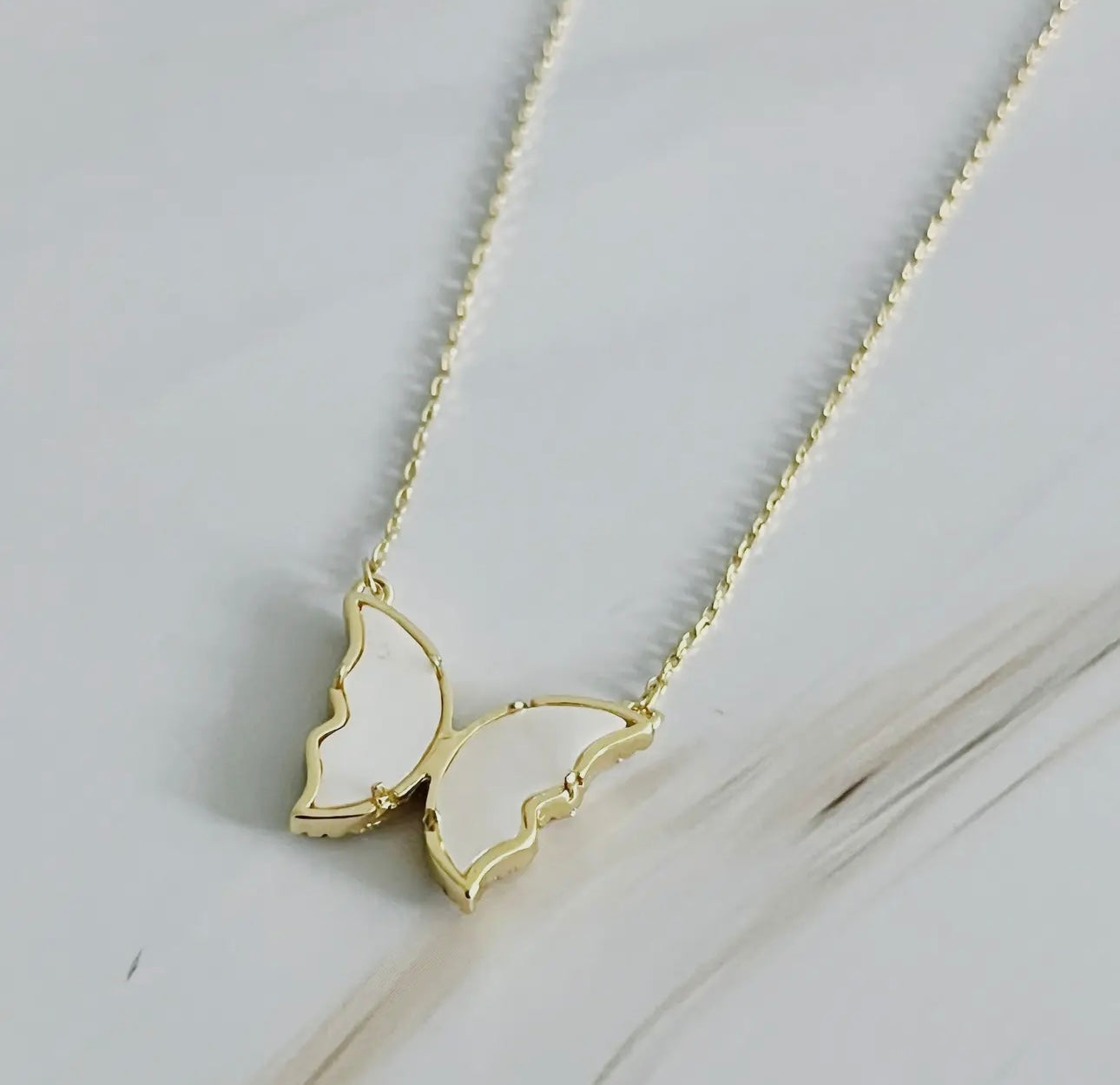 Glam Butterfly Reversible Necklace