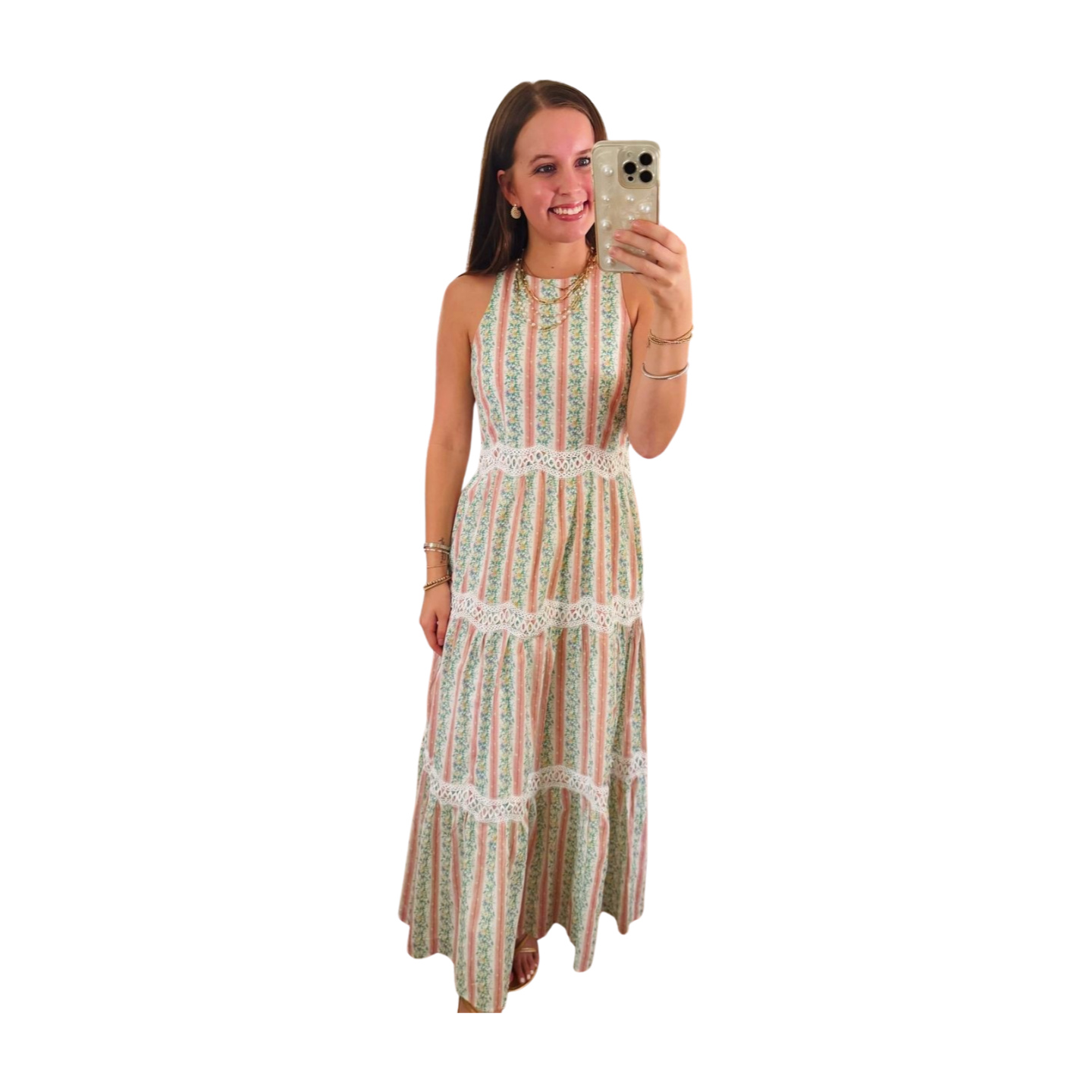 Blush and Bloom Midi Dress