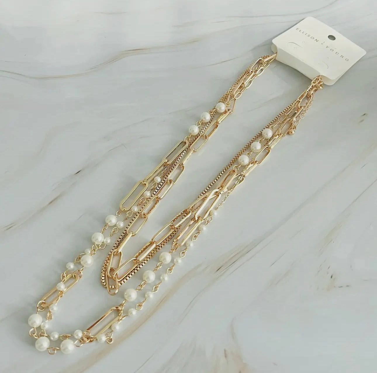 Layered Chain Clip Necklace