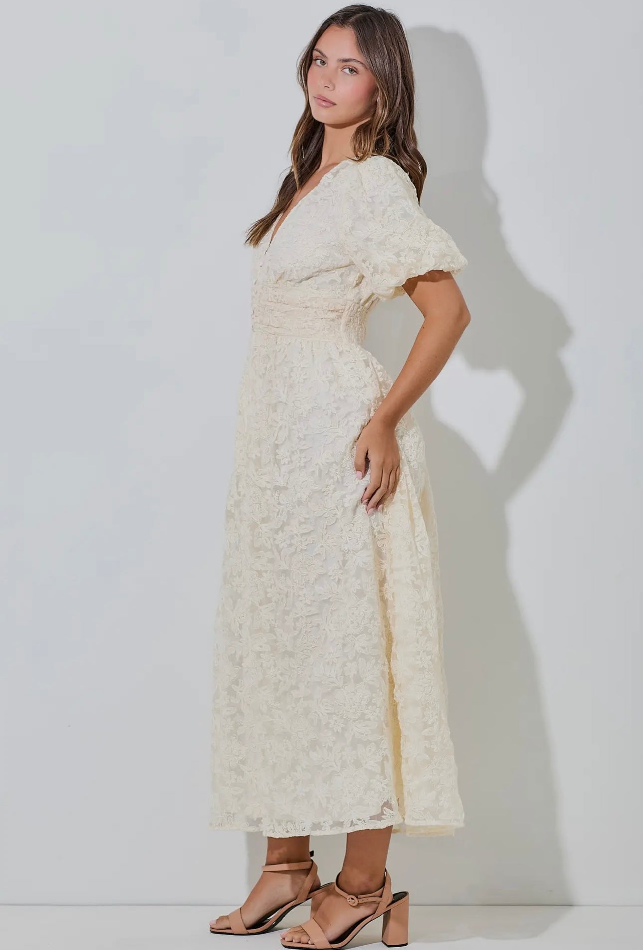 *Final Sale* Cream Lace Maxi