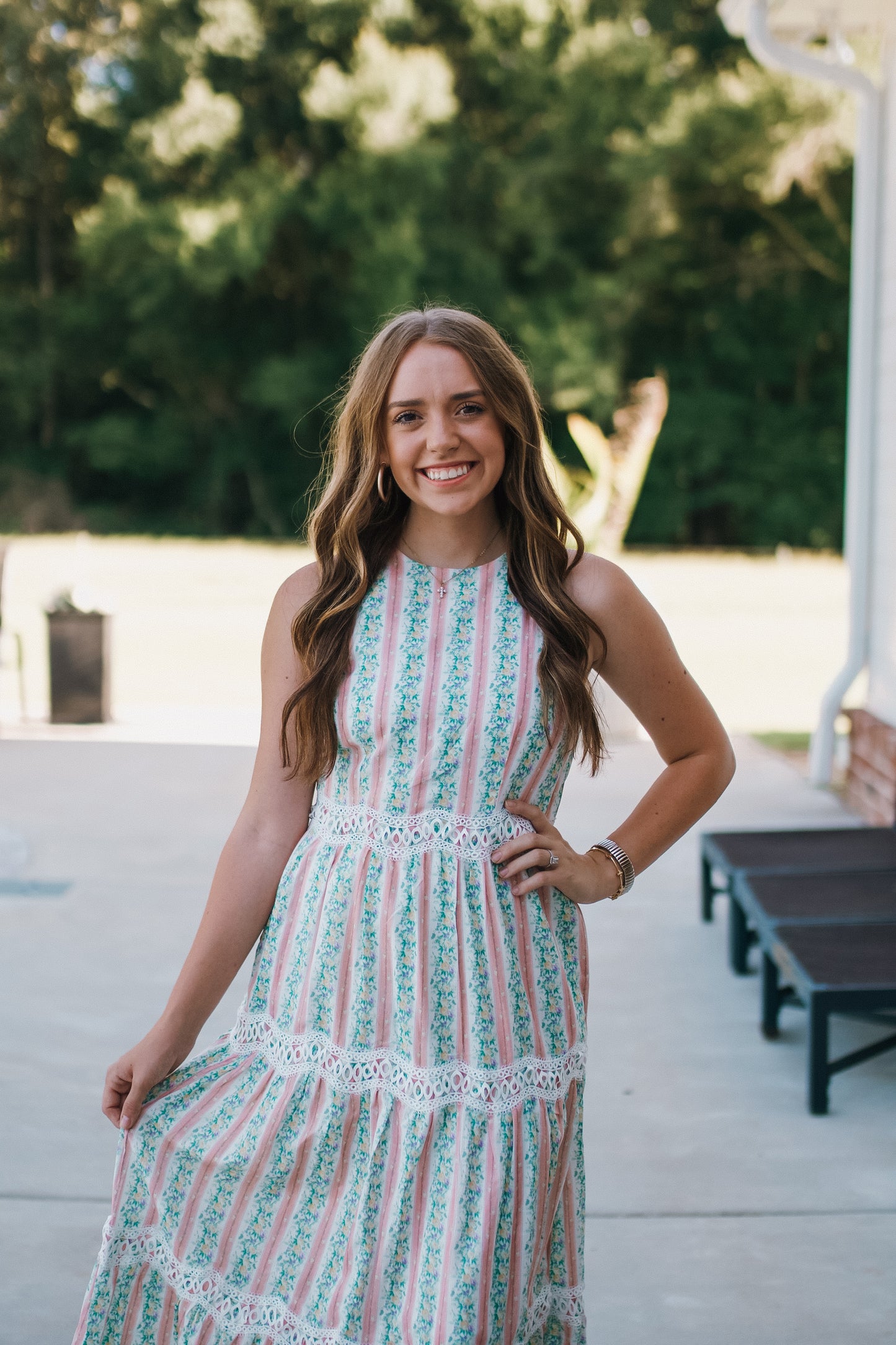 Blush and Bloom Midi Dress