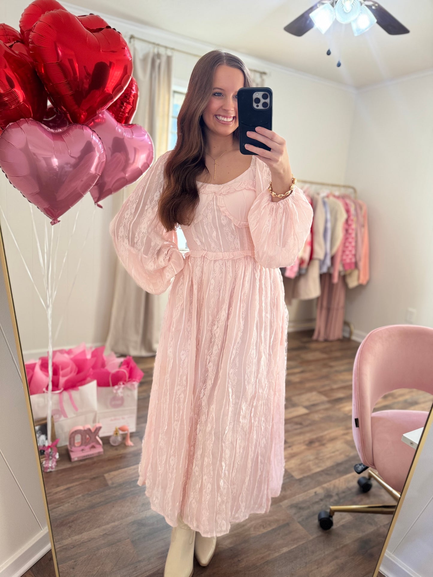 Final Sale Tinsel Twirl Maxi Dress