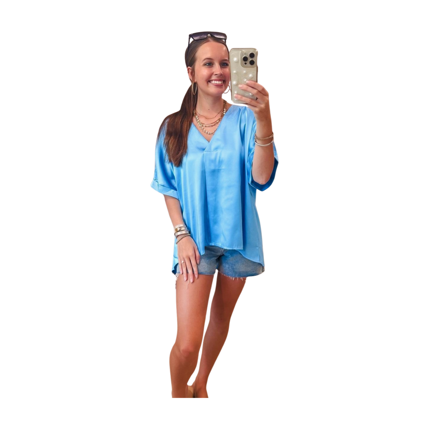 Still Waters Satin Blouse (Oversized)