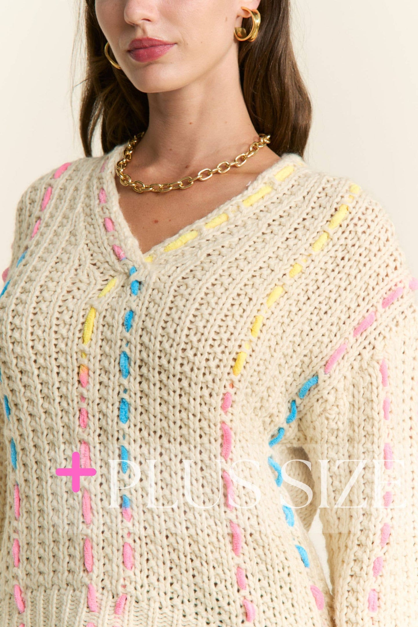 PLUS SIZE ~ Cozy Colorjoy Sweater
