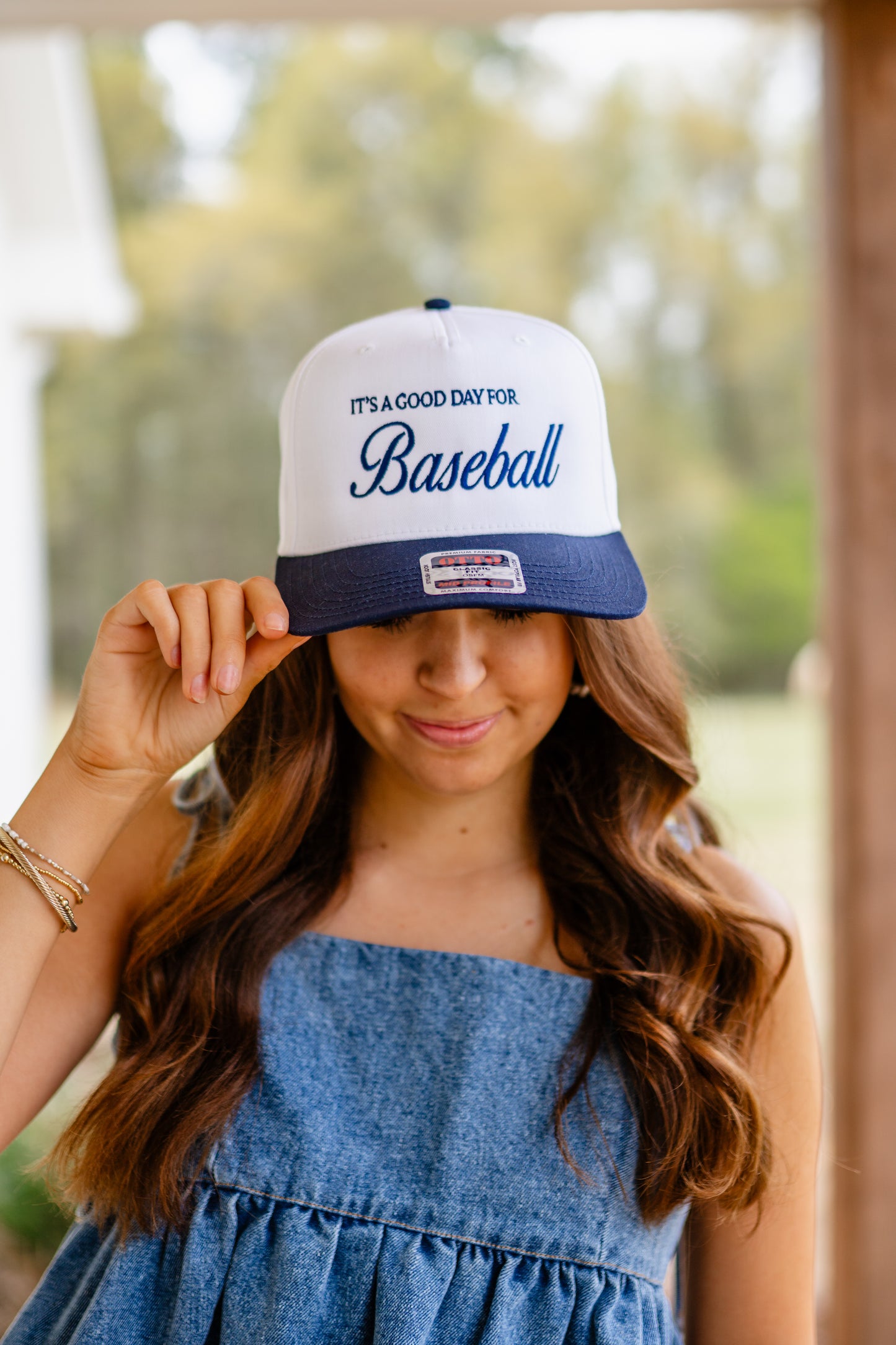 Navy & White It’s a Good Day for Baseball Cap