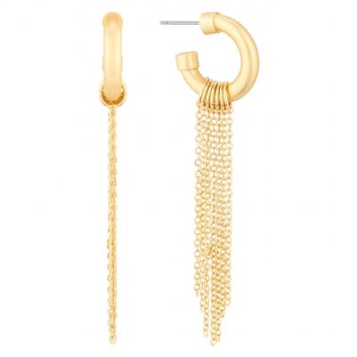 Courageous Gold Chain Huggies