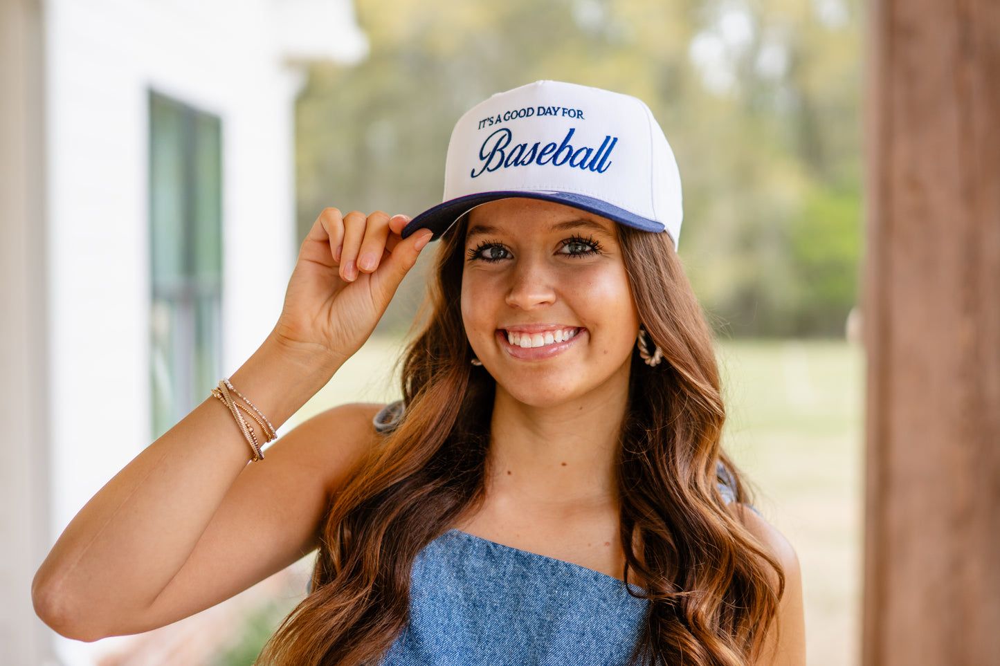 Navy & White It’s a Good Day for Baseball Cap