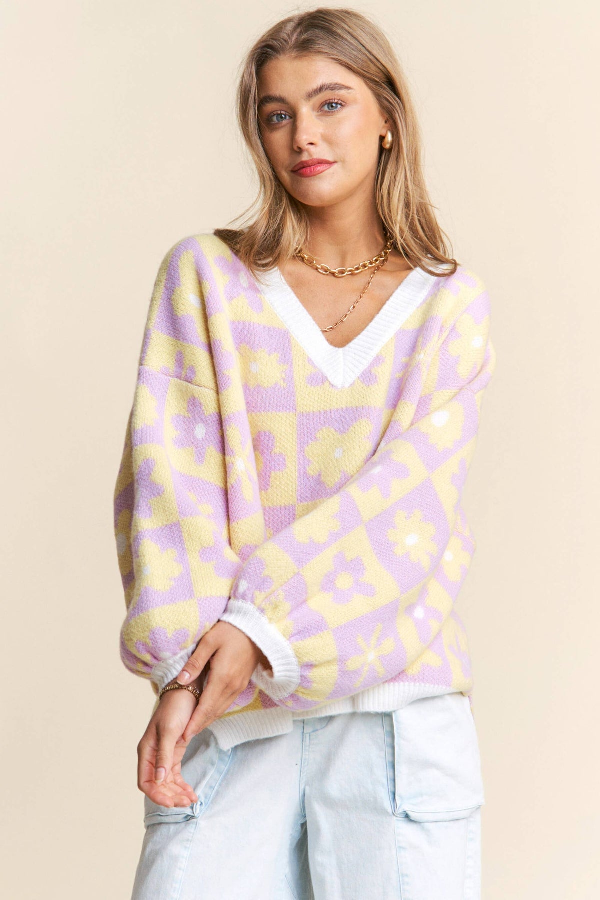 Final Sale Daisy Daydream Oversized Sweater