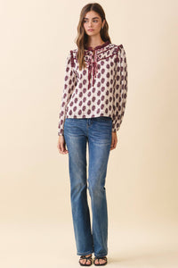 Final Sale Merry Morning Leaves Blouse