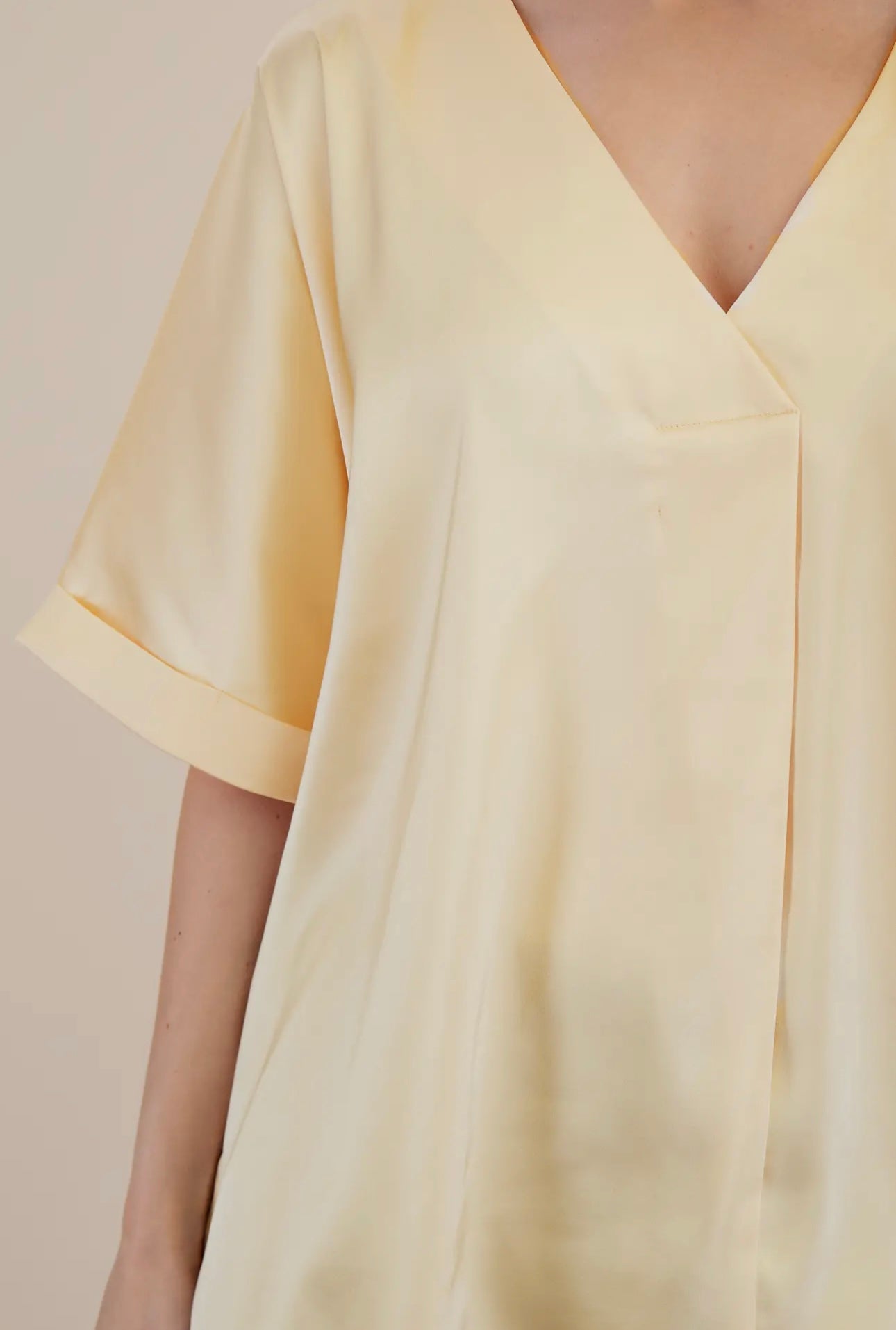 Sunshine and Spirit Satin Blouse (Oversized)