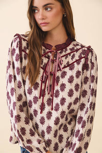 Final Sale Merry Morning Leaves Blouse