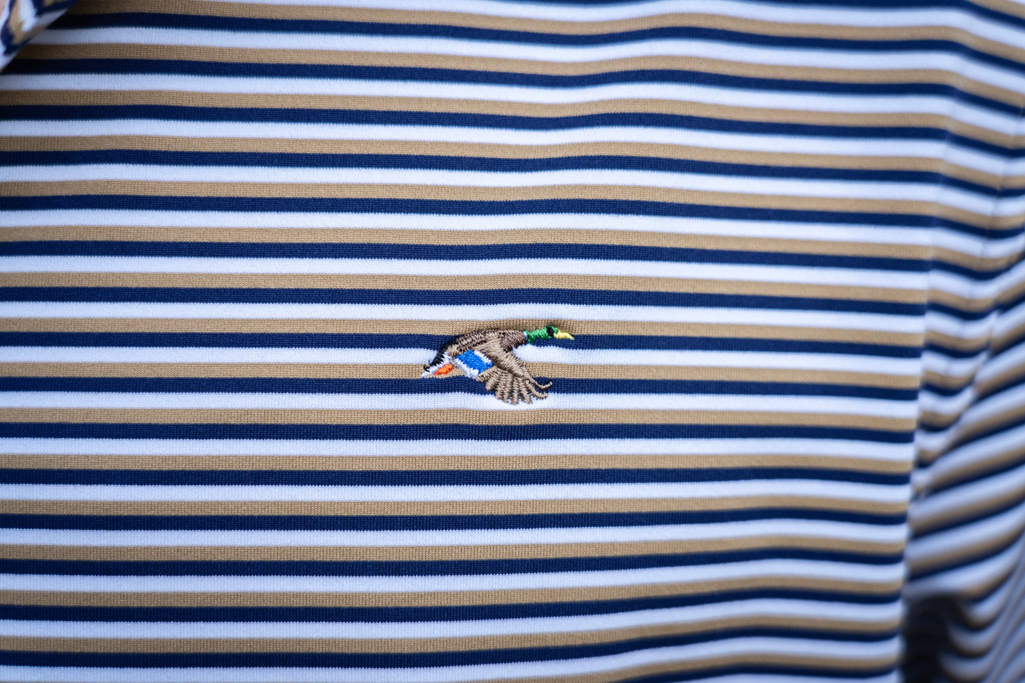 The Golden Links Stripe Flyway Polo