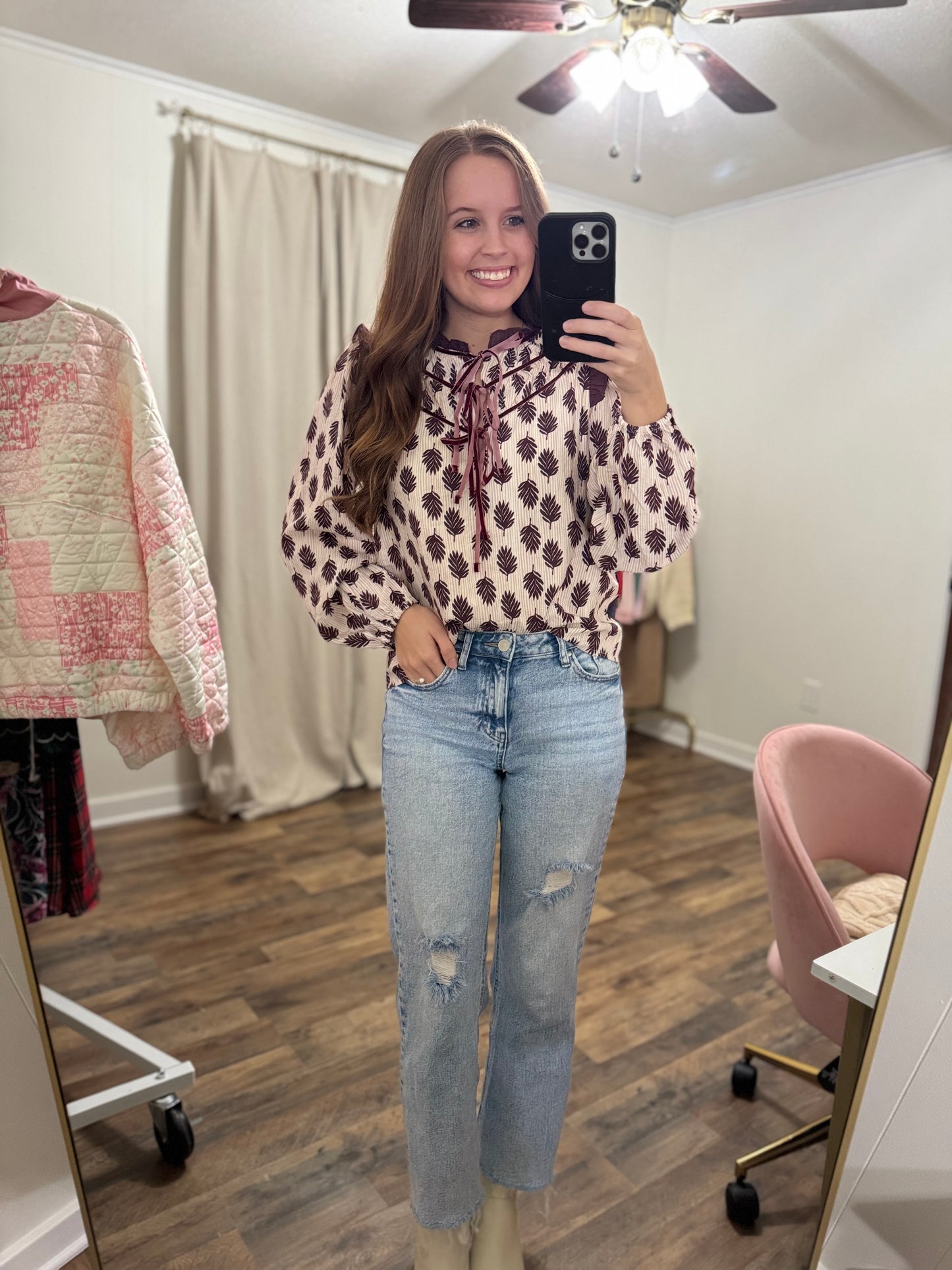 Merry Morning Leaves Blouse