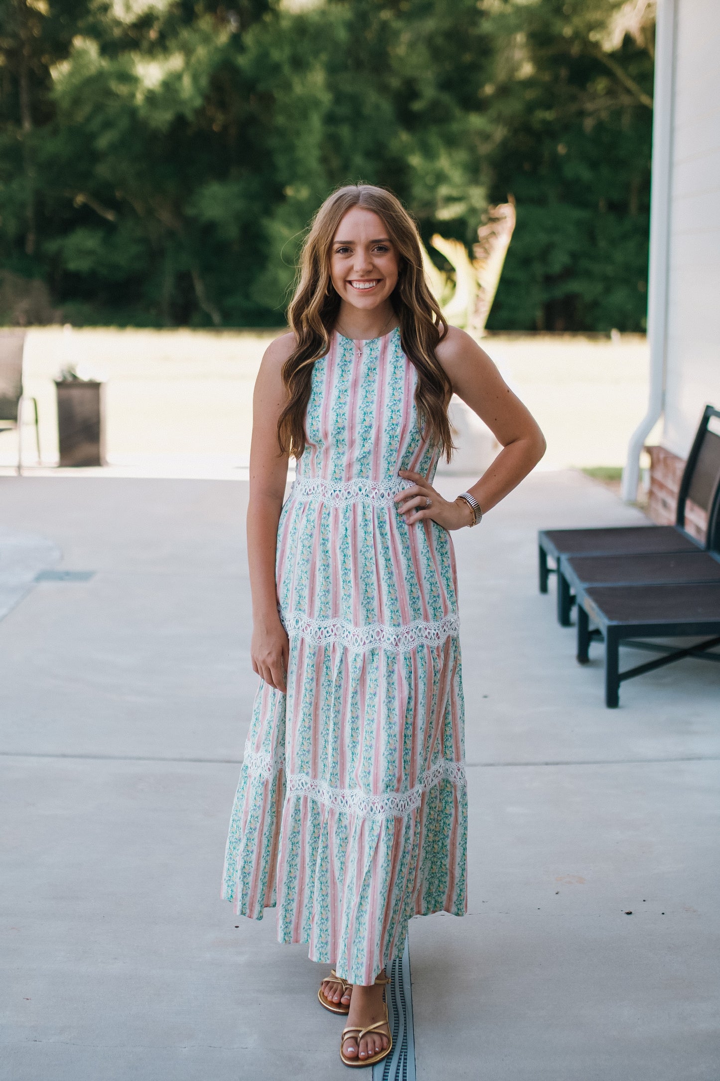 Blush and Bloom Midi Dress