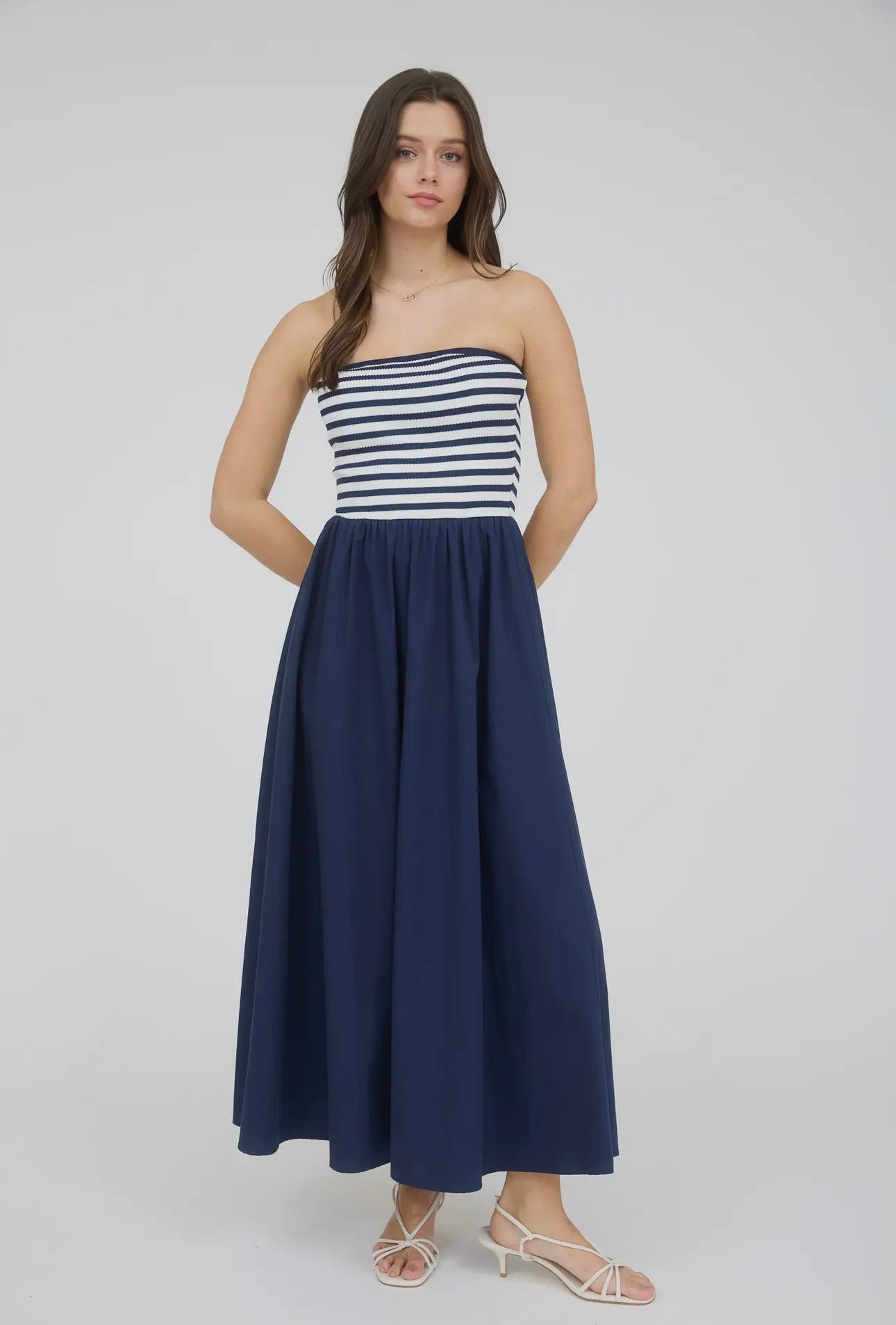Set Sail Navy Midi Dress