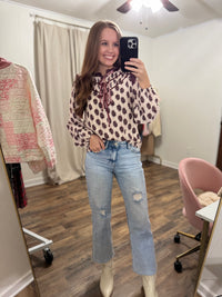 Final Sale Merry Morning Leaves Blouse