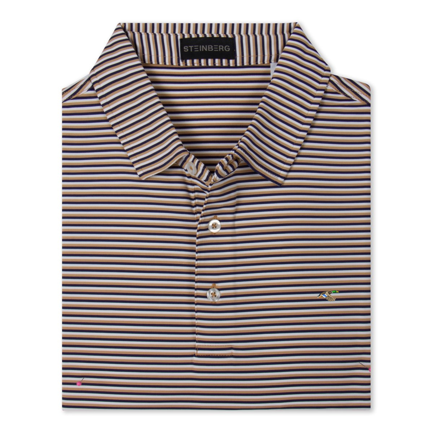 The Golden Links Stripe Flyway Polo