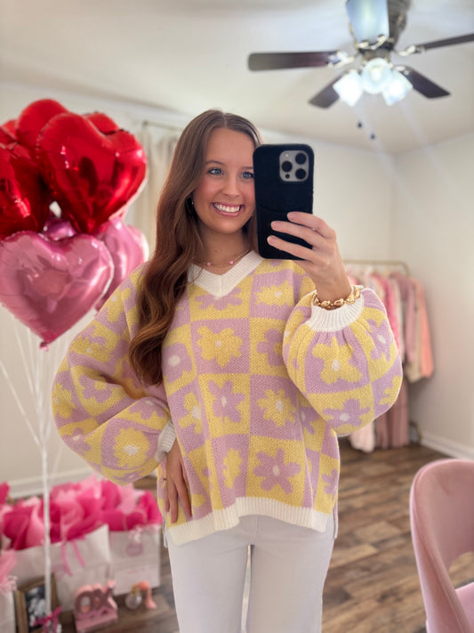 Daisy Daydream Oversized Sweater