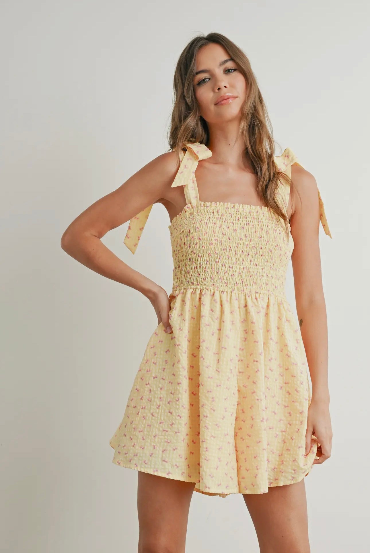 Sunkissed Bow Smocked Romper
