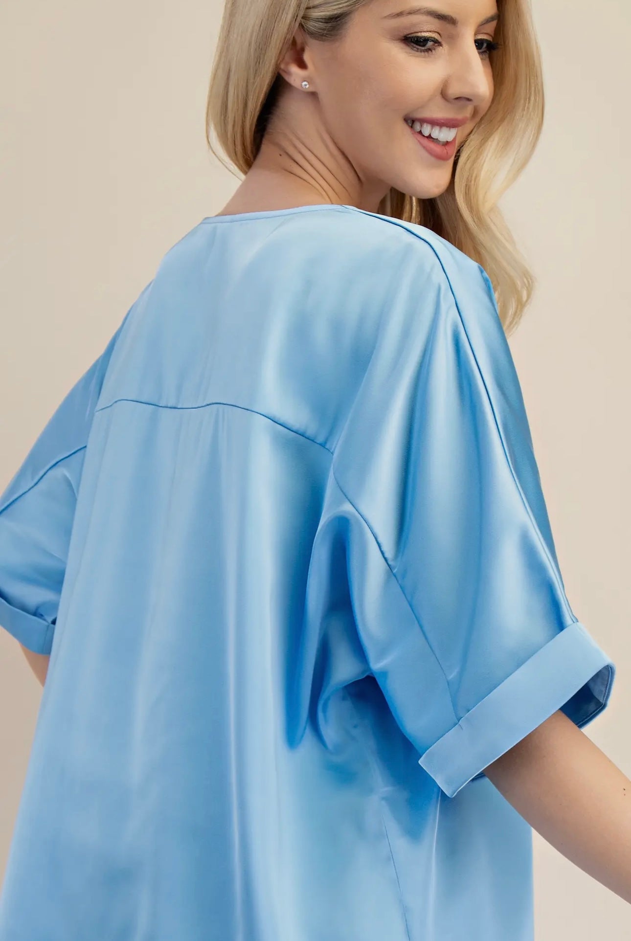 Still Waters Satin Blouse (Oversized)