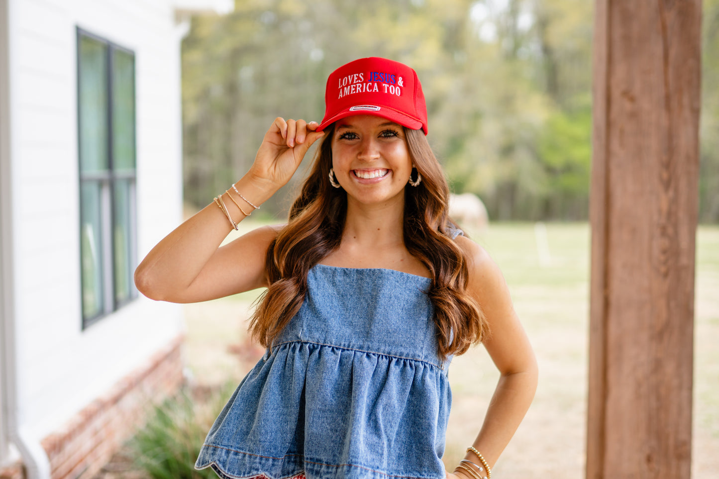 Loves Jesus & America Too Cap