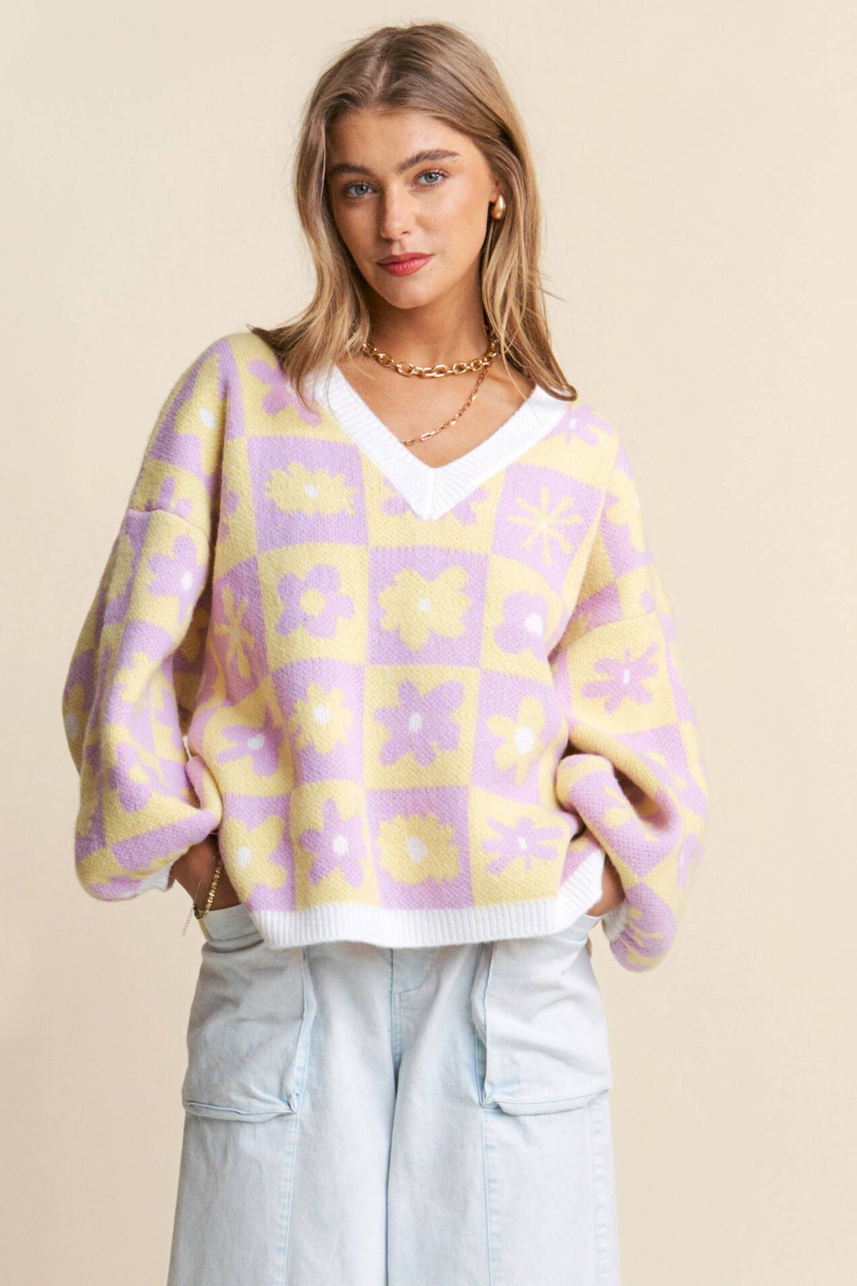 Final Sale Daisy Daydream Oversized Sweater