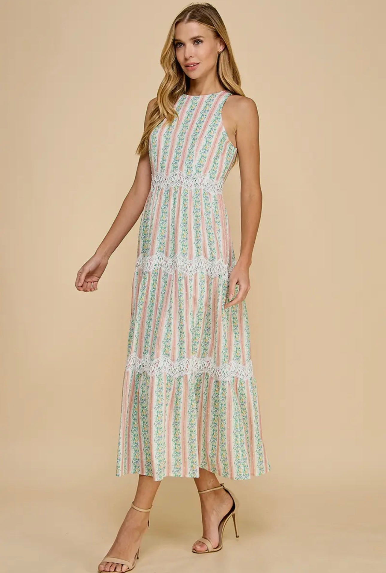 Blush and Bloom Midi Dress