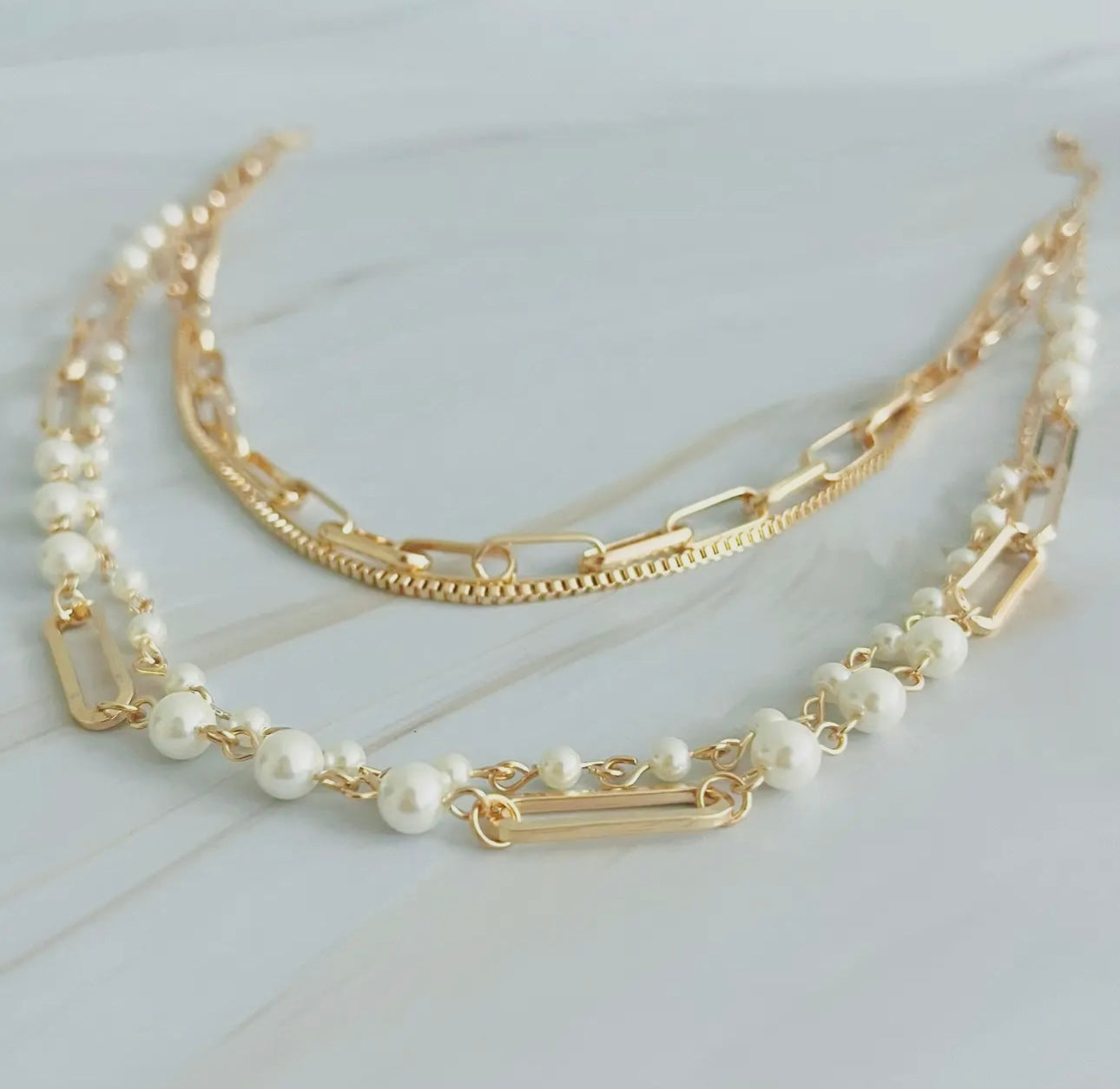 Layered Chain Clip Necklace