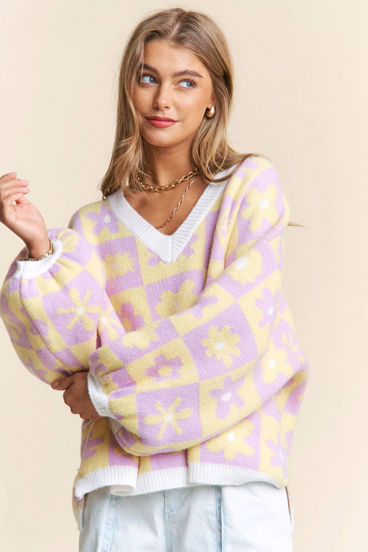 Final Sale Daisy Daydream Oversized Sweater