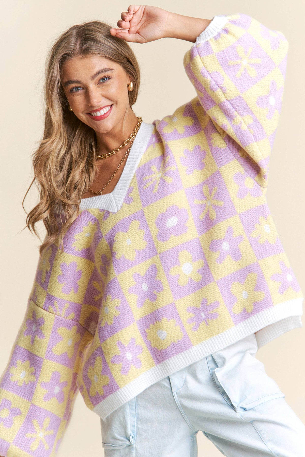 Final Sale Daisy Daydream Oversized Sweater