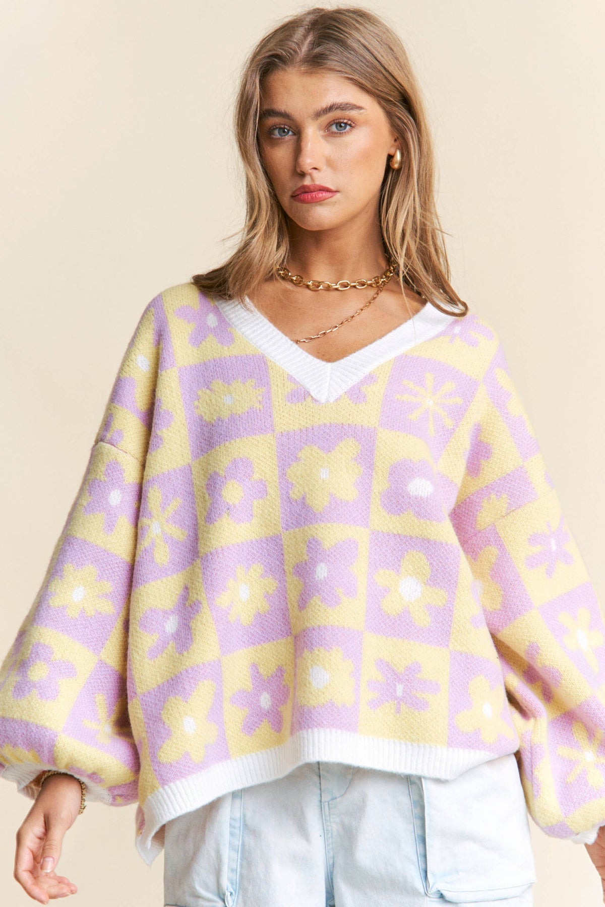 Final Sale Daisy Daydream Oversized Sweater